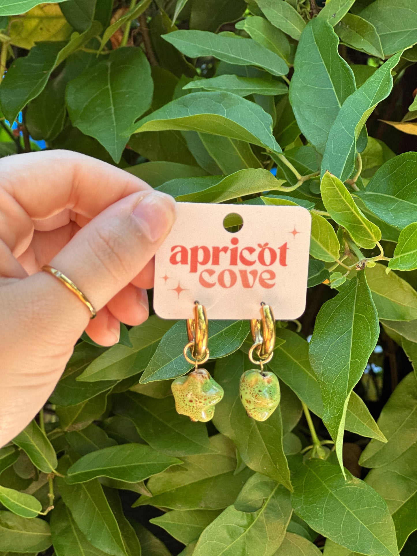 Green Star Earrings