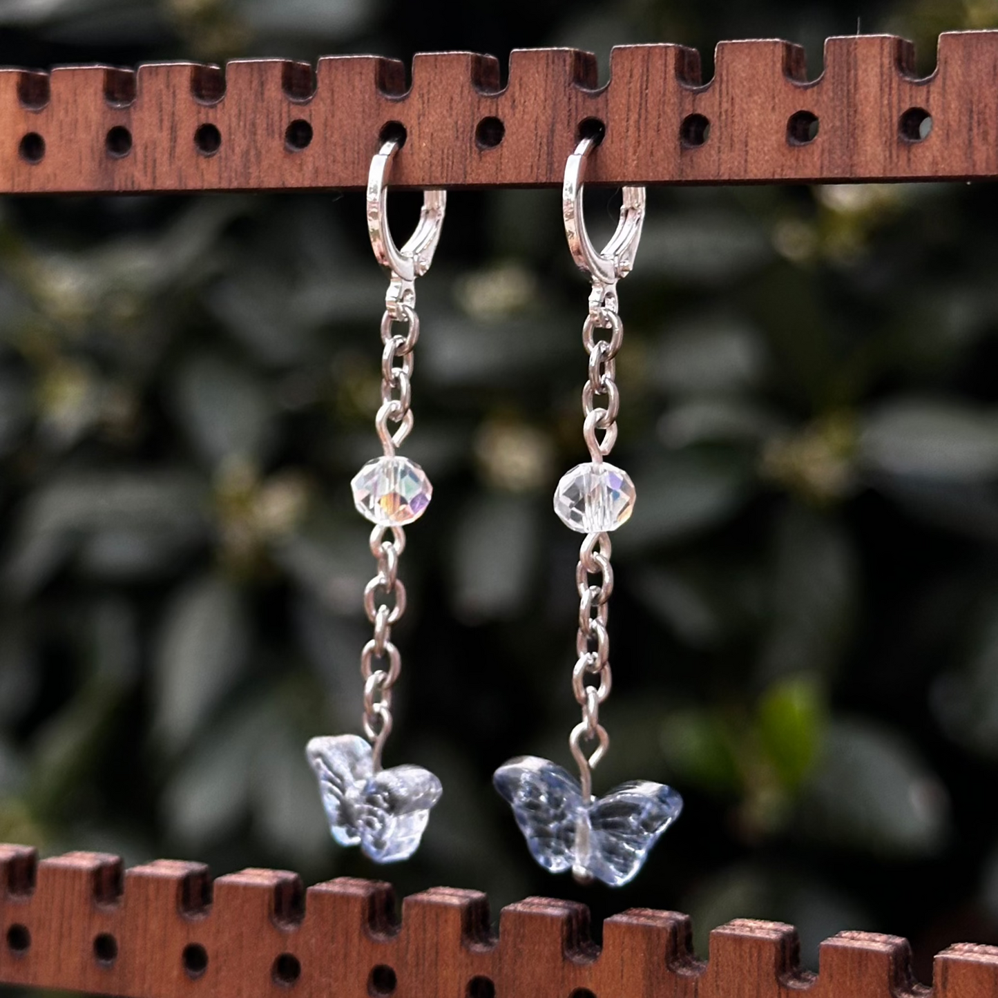 Blue Butterfly Dangle Earrings