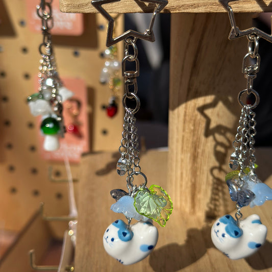Blue Cat Bag Charm