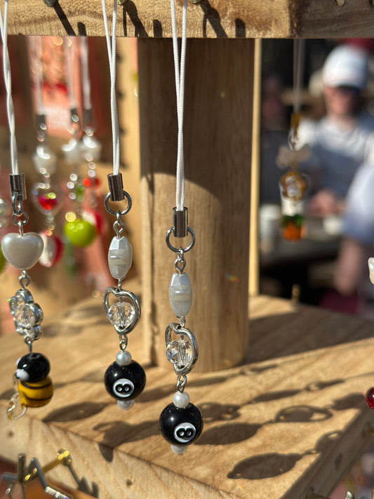 8 Ball Phone Charm
