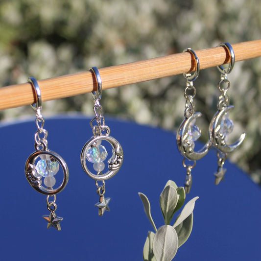 Silver Moon Earrings